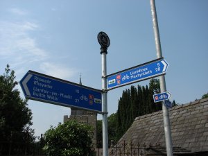 Signpost in Llangurig