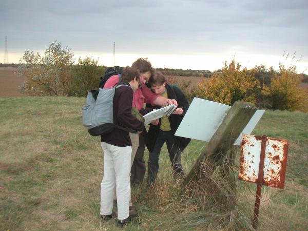 Consulting a map, near Kings Lynn 
