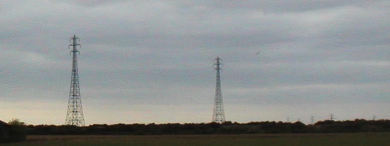Very tall electricity pylons 