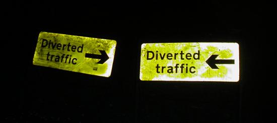 Misleading direction signs 