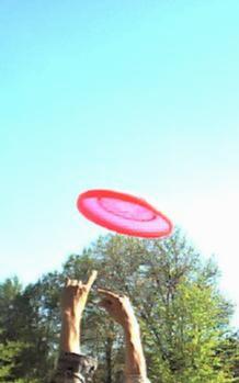 Catching a frisbee